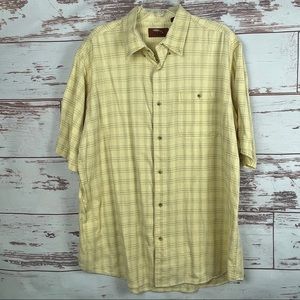 Bob Timberlake Yellow Plaid Button Shirt XL